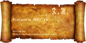 Kutsera Márk névjegykártya