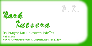 mark kutsera business card